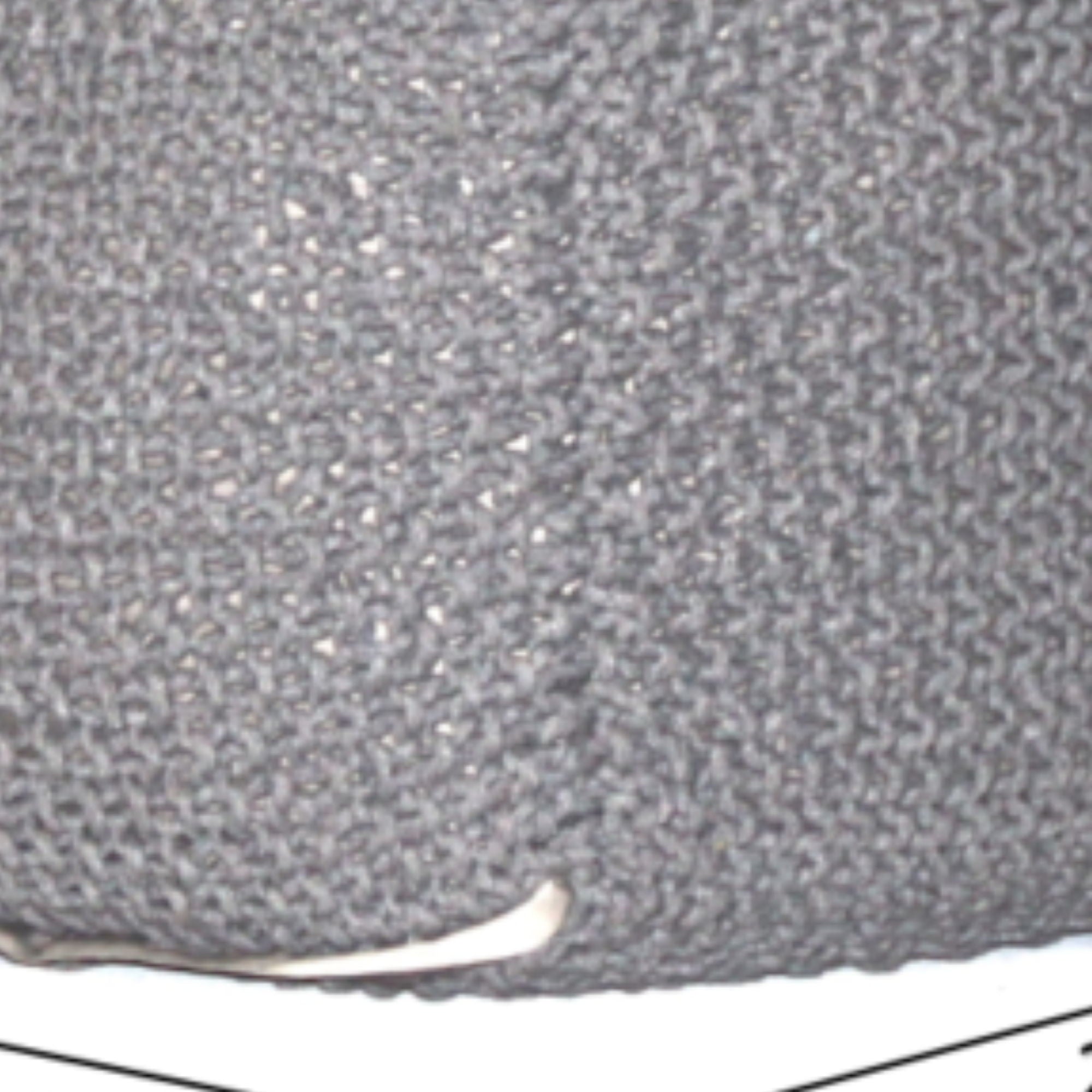 Semi Rounded Pouf Cable Knitted Perfect Seating