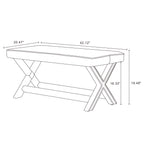 Abigail Upholstered Velvet Accent Bench