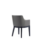 Gansevoort Wood Vegan Leather Armchair in Graphite