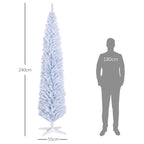 HOMCOM 8' Artificial Pencil Christmas Tree