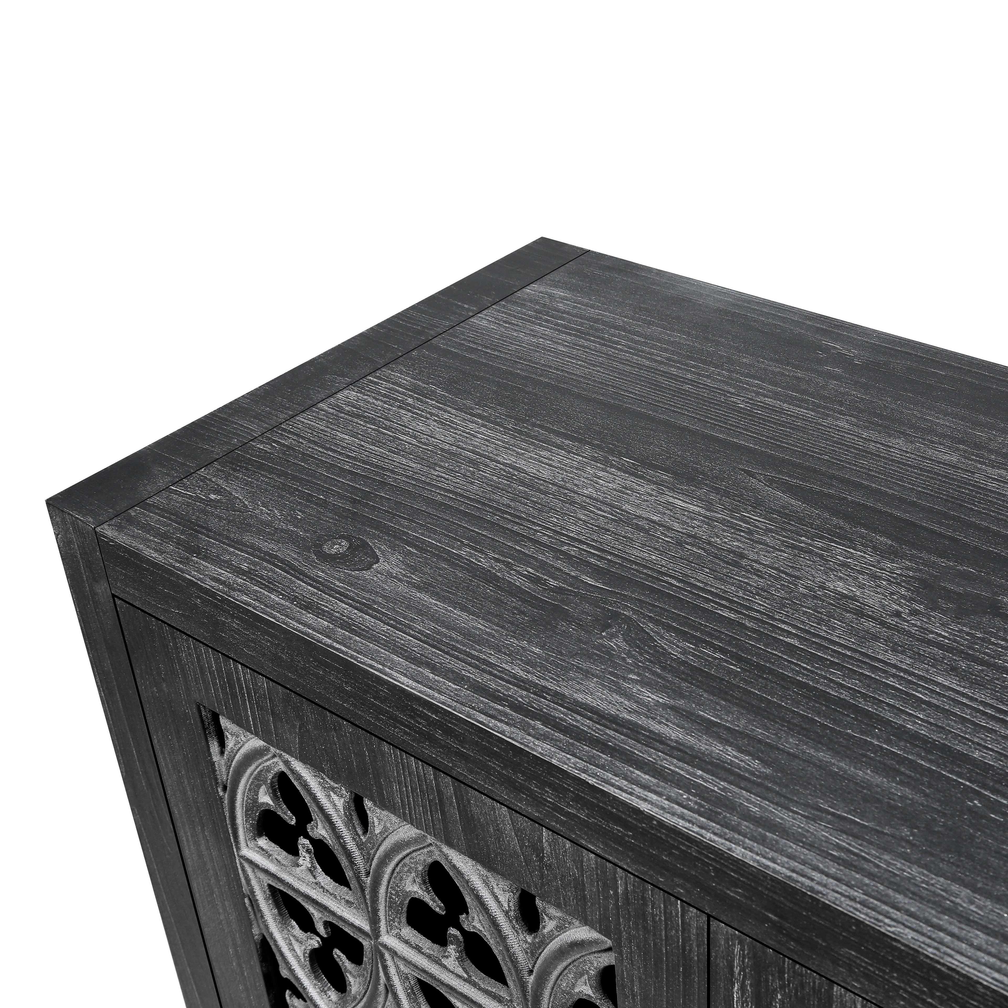 Hollow Four Door Antique Cabinet