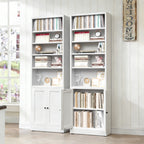 Industrial Metal Bookcase - 71 Inch Tall 5-Tier with Door