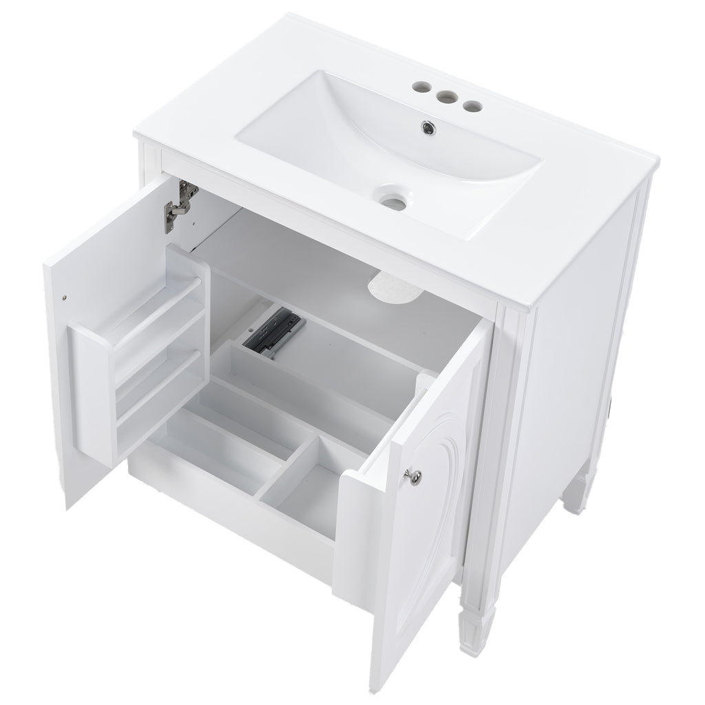 30" No Assembly Needed Vintage Bathroom Vanity