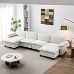 Luxury U Shape Sofa with Two Ottomans