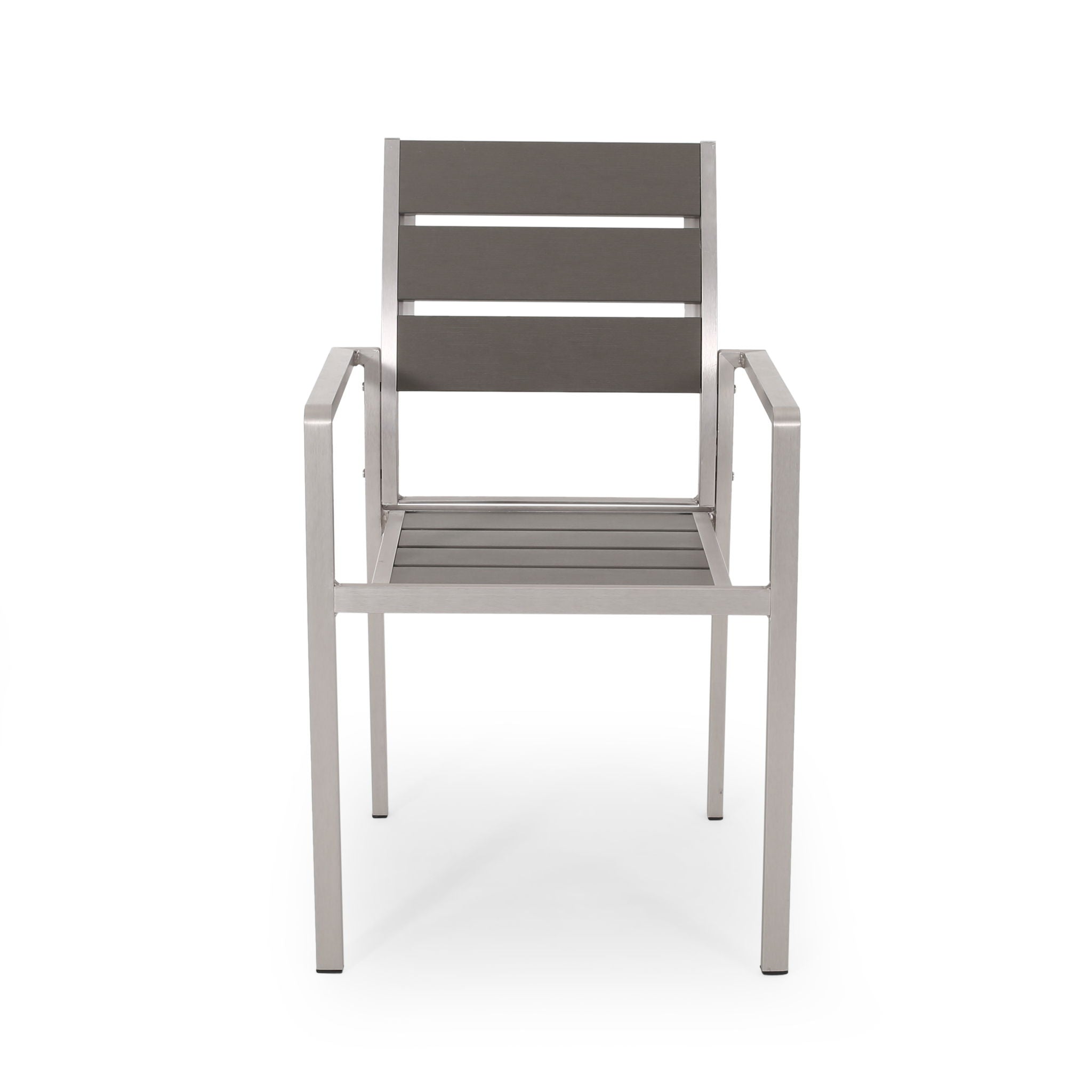 Dreamlan Outdoor Aluminum Dining Chair Set of 2
