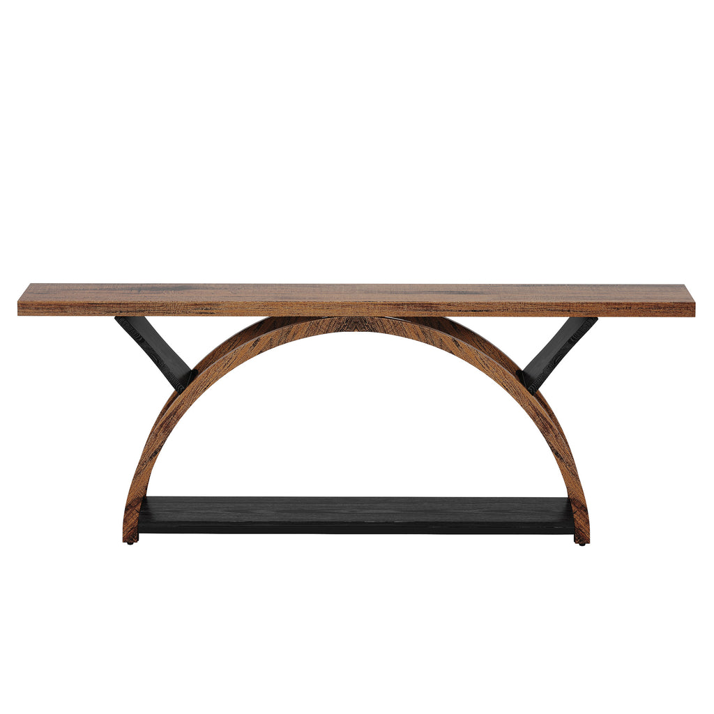 70.87" Console Table with Storage Shelf, Narrow Long Sofa Table