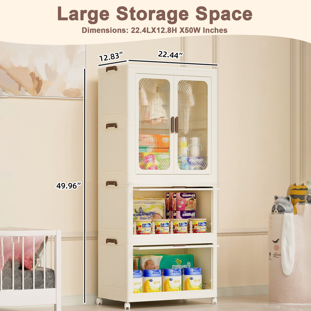 Portable Wardrobe Closet Storage Organizer for Clothes