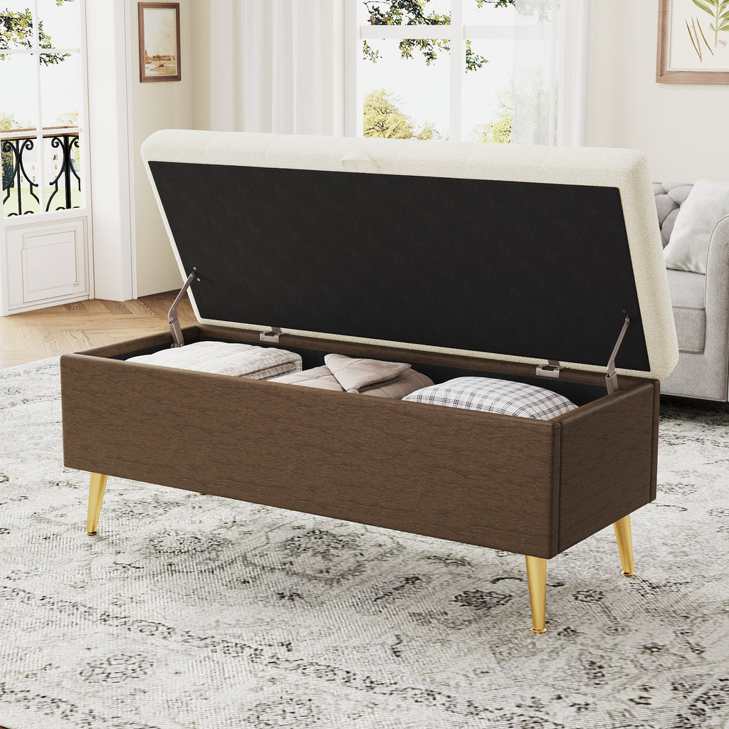 Modern Storage Ottoman Bench
