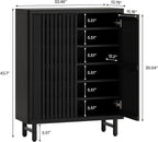 33.46" Modern 6-Tier Shoe Cabinet