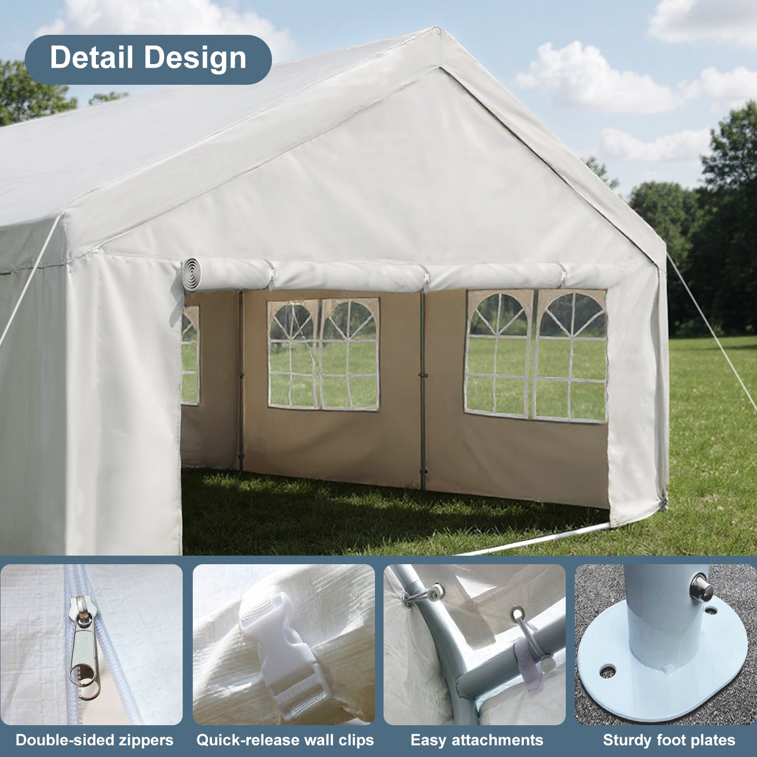 20'x40' Carport Canopy Tent