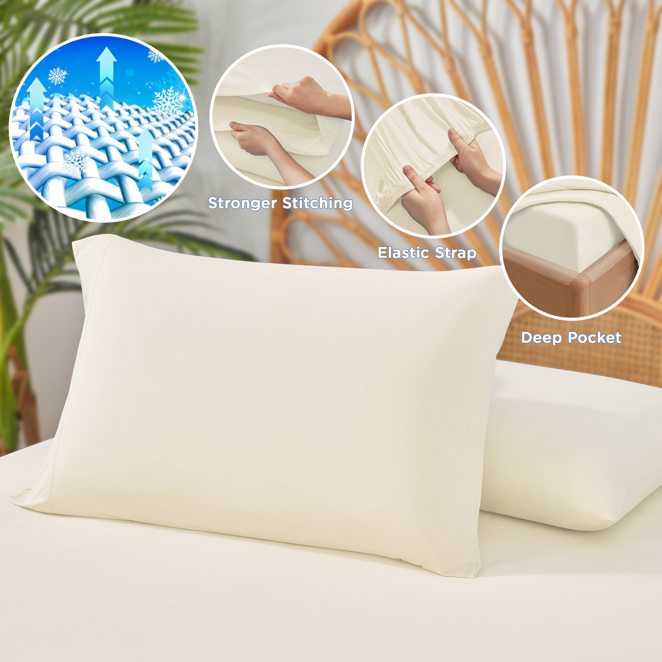 2-Piece Twin Cooling 3pc Sheet Set