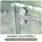 Frameless Sliding Tub Shower Door Enclosure