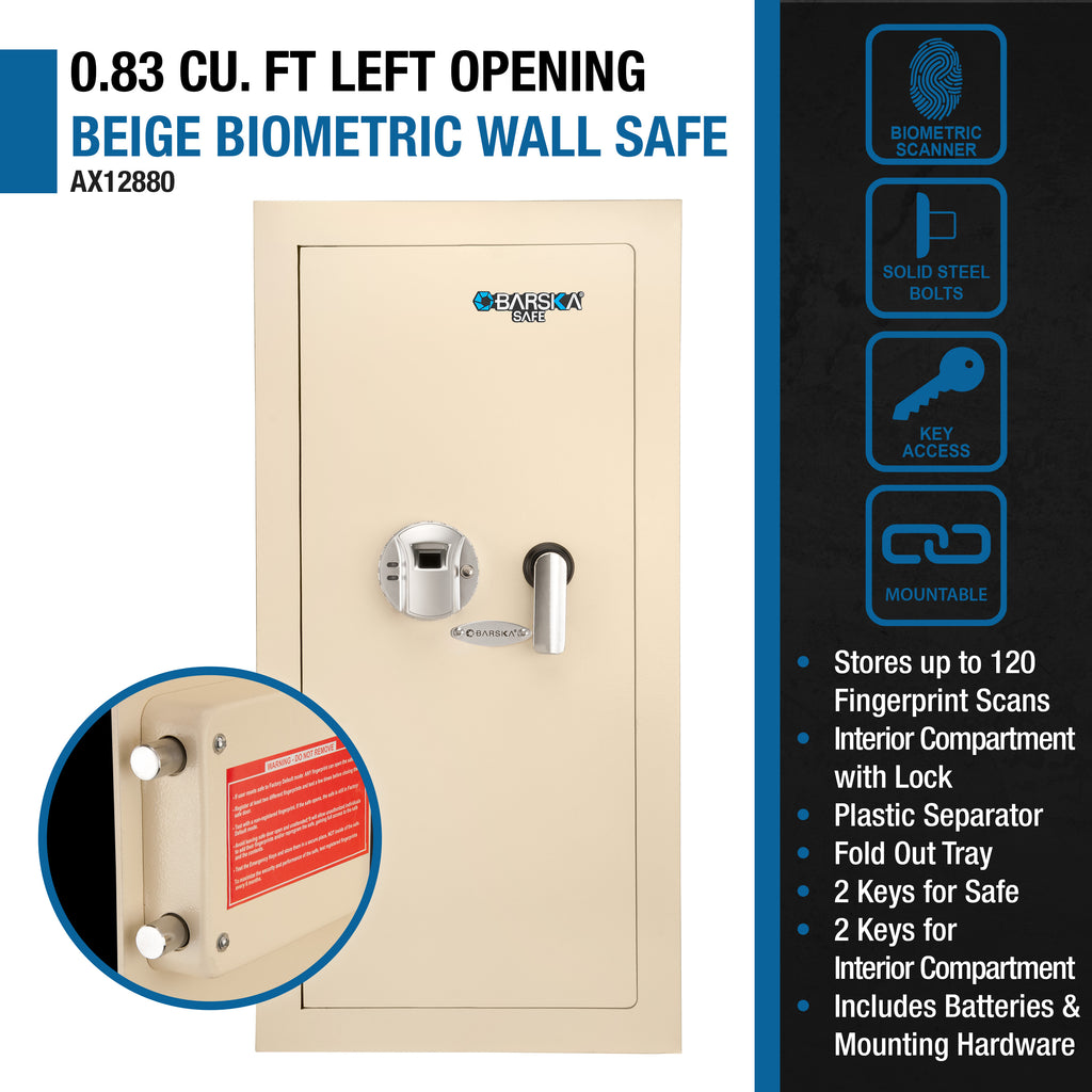 0.82 Cubic Ft Left Open Safe