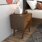 Alexandra Mid-Century Modern Night Stand with 2 Drawers