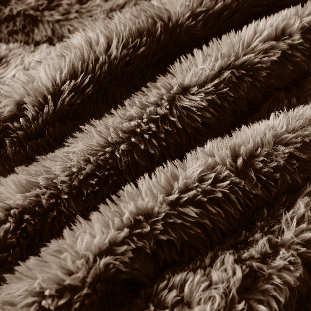 Aviana Ottoman Plush Fabric - Chocolate