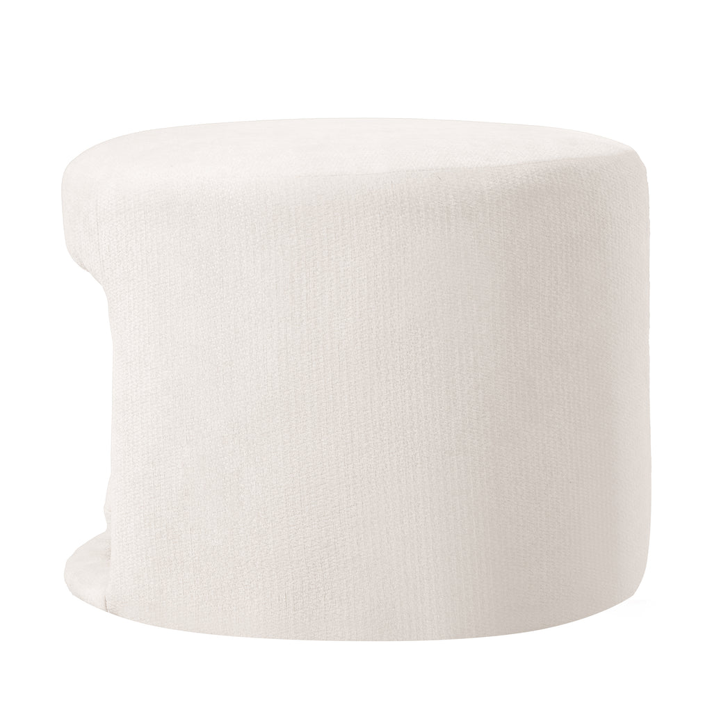 Beige Pet Friendly Ottoman with Removable Pet Cushion and Hidden Pet Nook