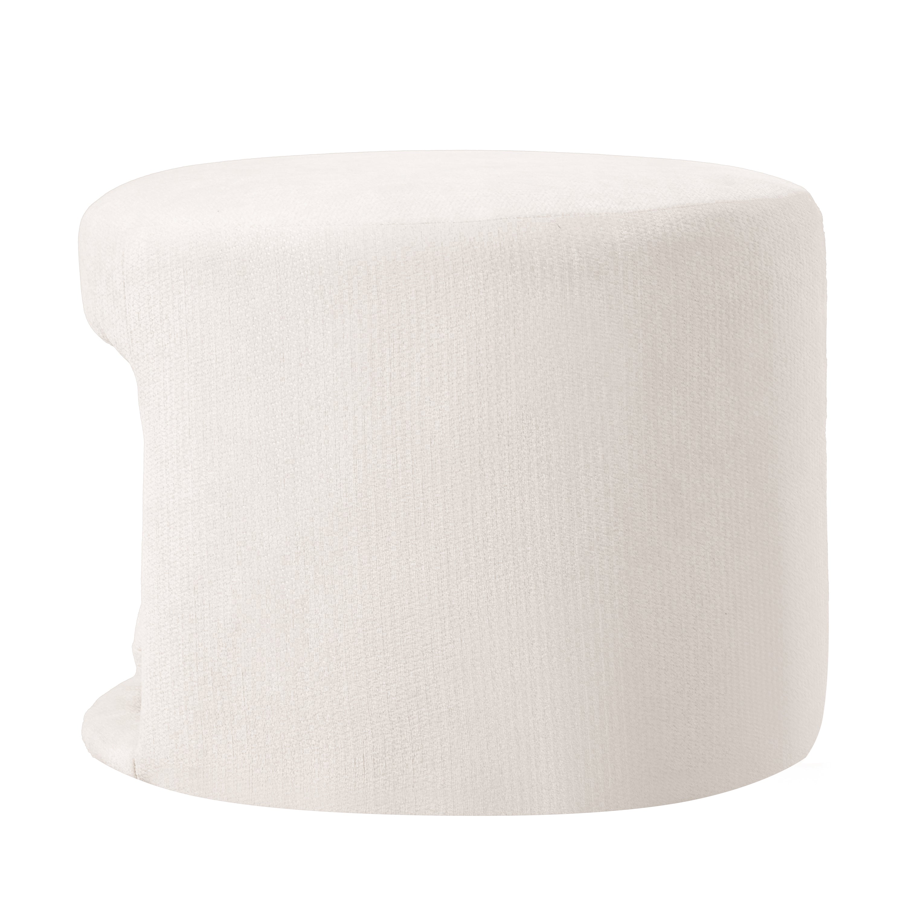 Beige Pet Friendly Ottoman with Removable Pet Cushion and Hidden Pet Nook