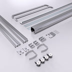 44"-48"W x 72"H Semi-Frameless Double Sliding Shower Door
