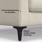 Ava 90 Inch Mid Century Sofa