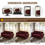 41.3" Upholstered Velvet Sofa with Nailhead Trim