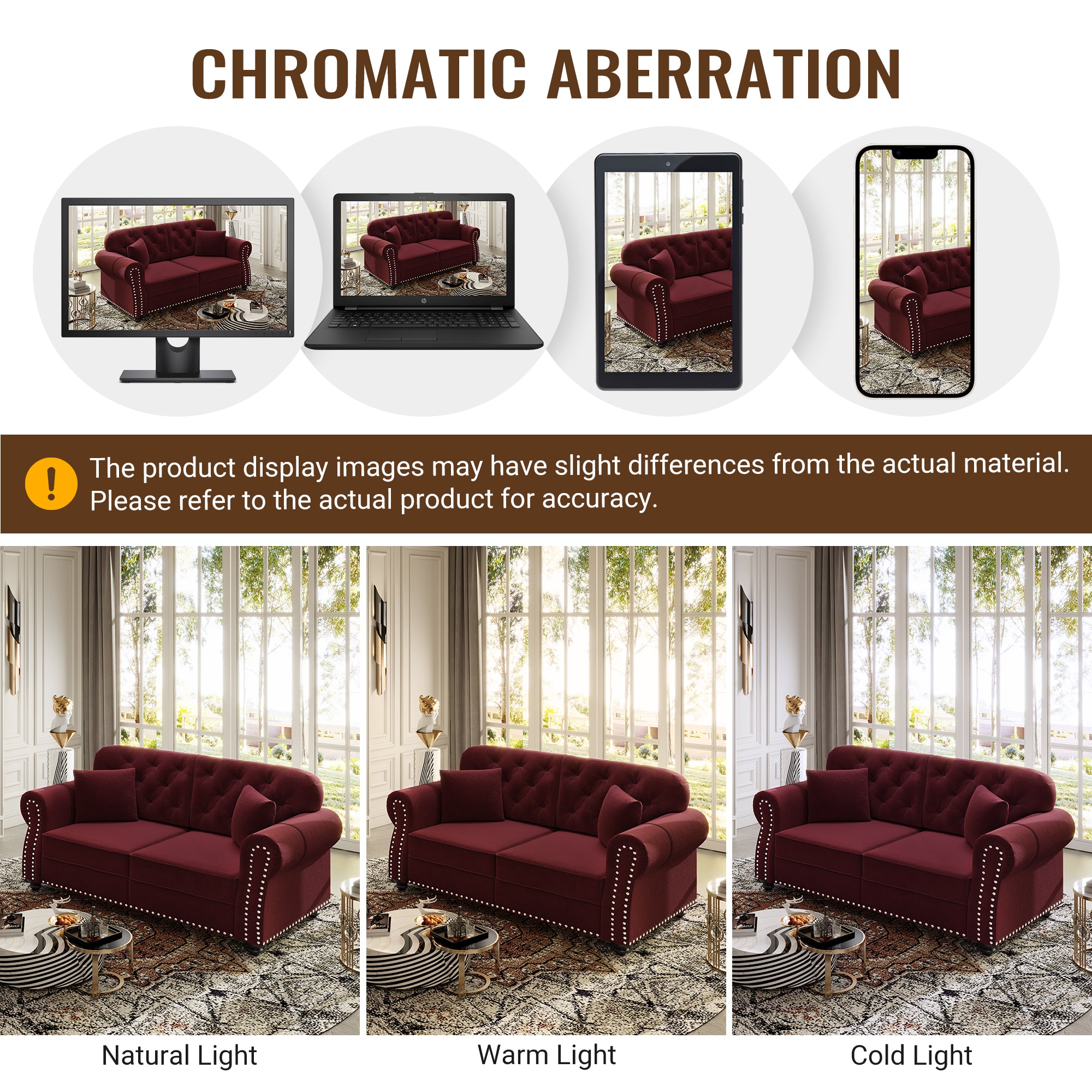 41.3" Upholstered Velvet Sofa with Nailhead Trim