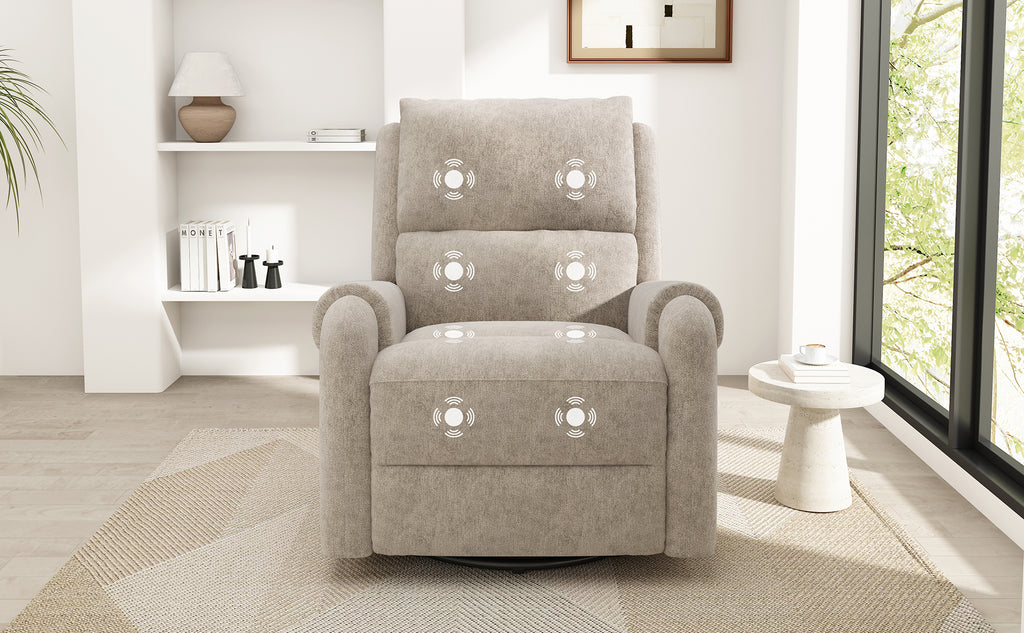 Manual Recliner Massage Recliner Chair in Oatmeal
