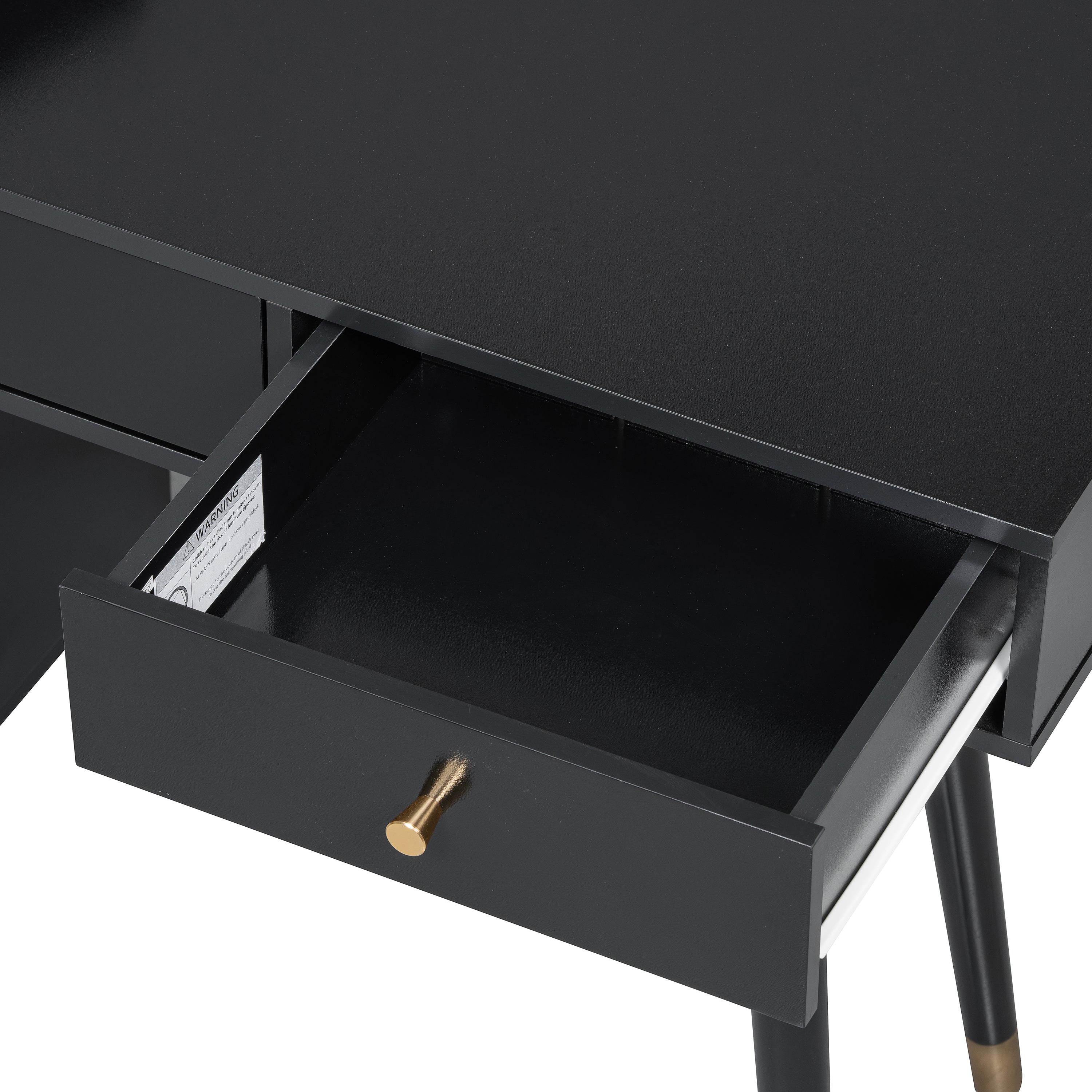 Modern Makeup Vanity Desk with Drawers, Cabinet & Charging Port