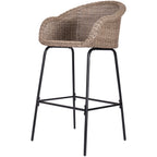 Ladd Outdoor Metal Wicker Barstool