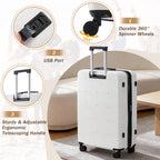 Hardside Luggage Set 5 Piece with Bags