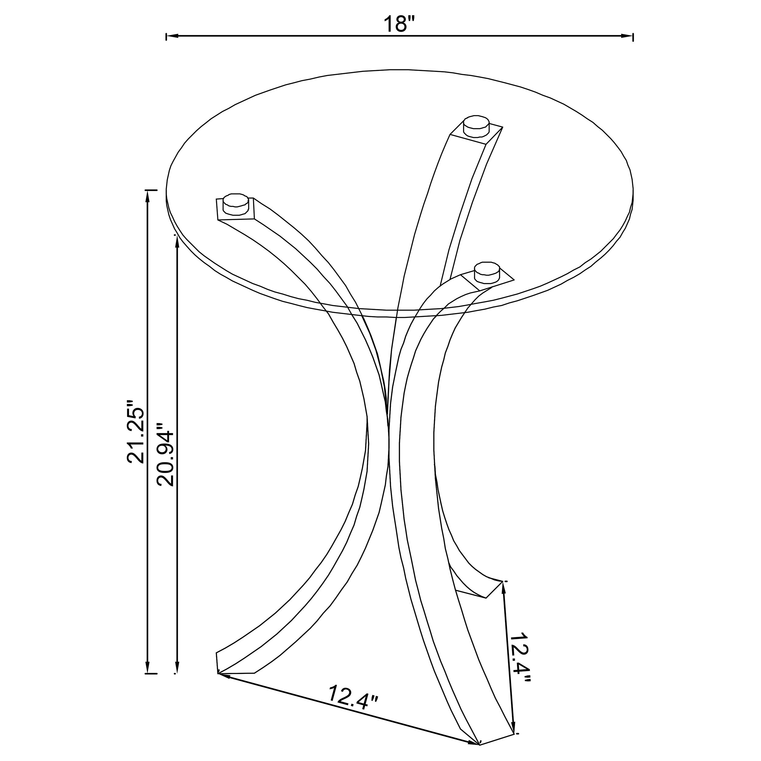Laning Round Glass Top Acrylic Side Table Clear-CoasterEveryday