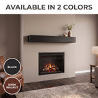 60'' Fireplace Mantel Pine Wood Wall-Mounted Shelf