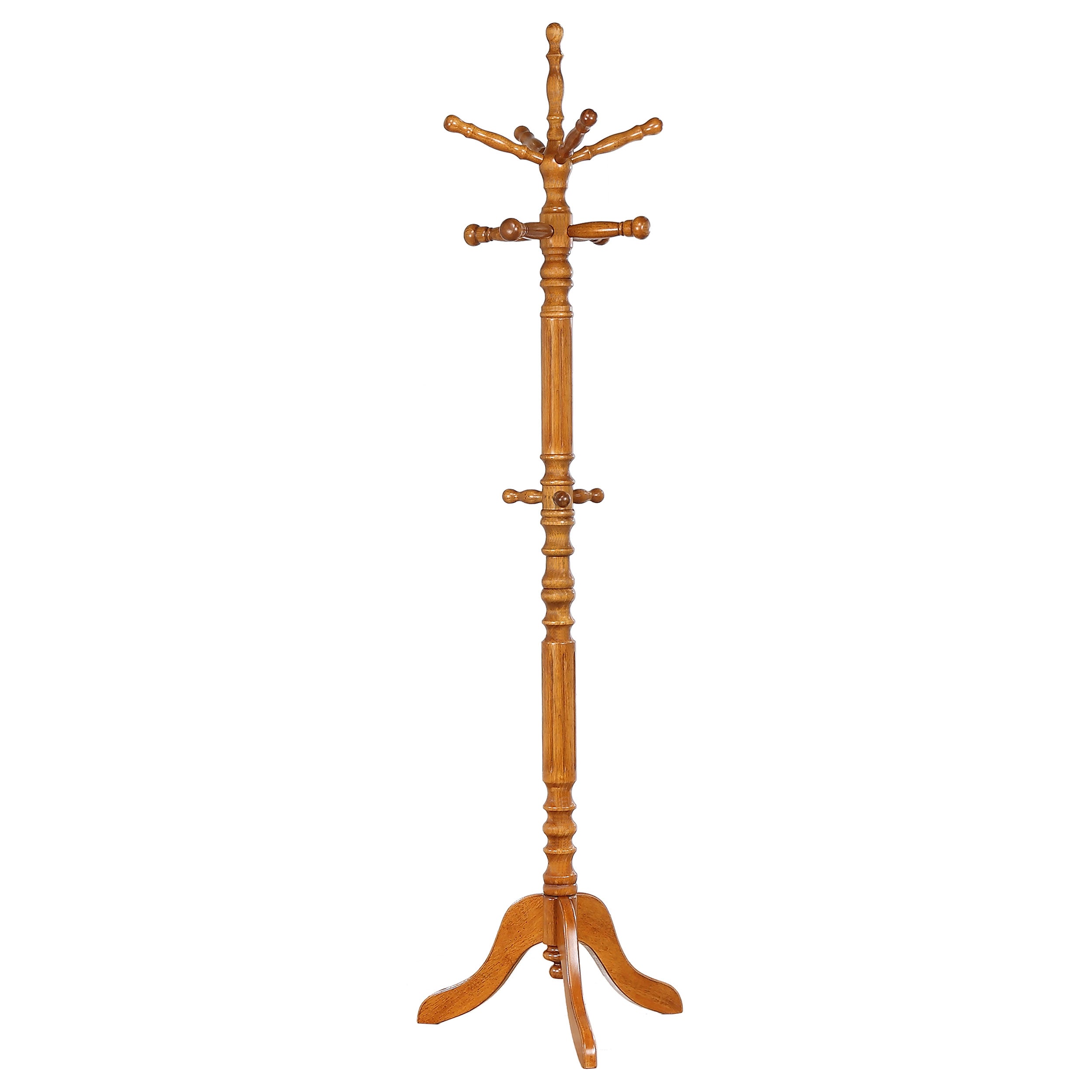 Achelle 11 Hook Freestanding Coat Rack Hanger Golden Brown-CoasterEveryday