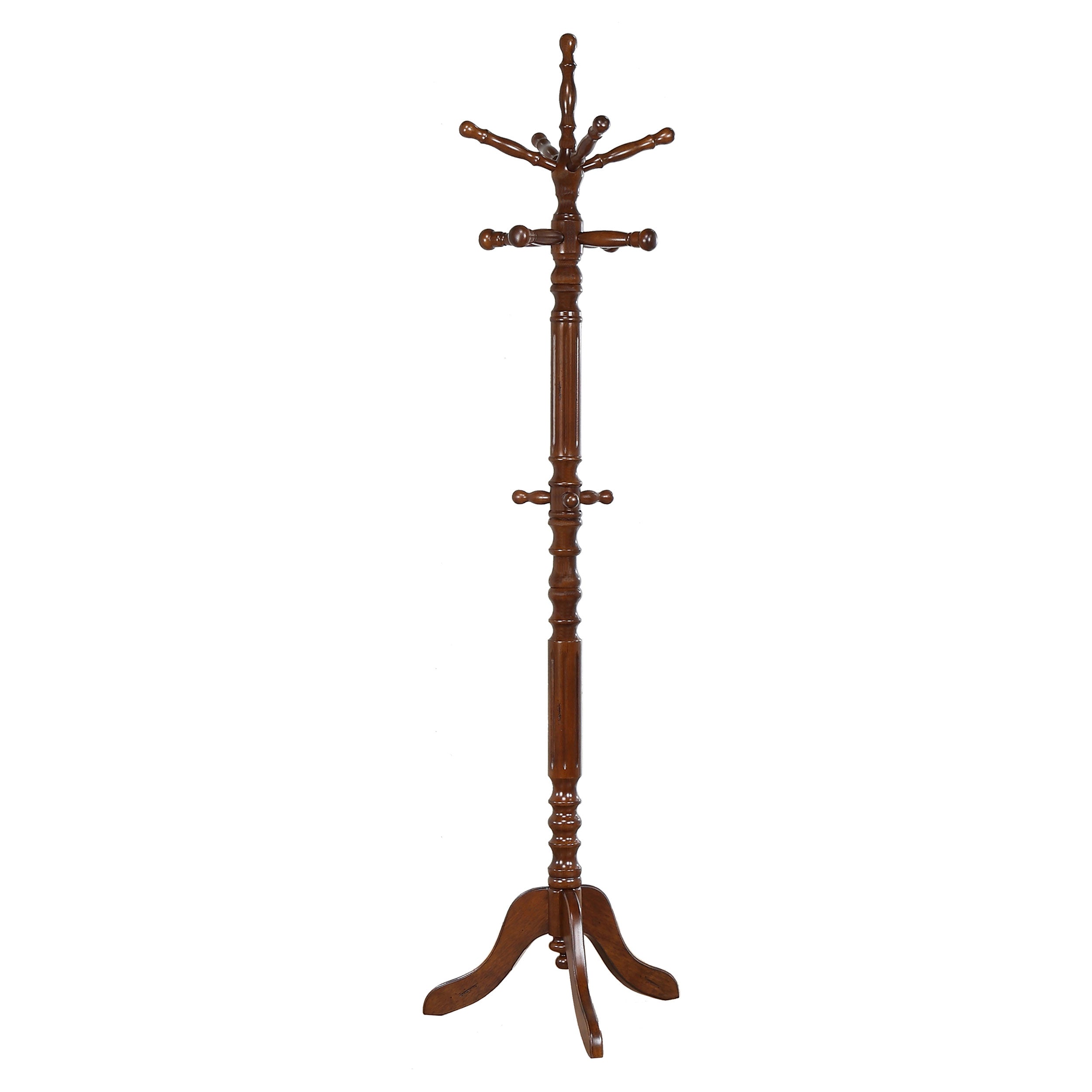 Achelle 11 Hook Freestanding Coat Rack Hat Hanger Tobacco-CoasterEveryday