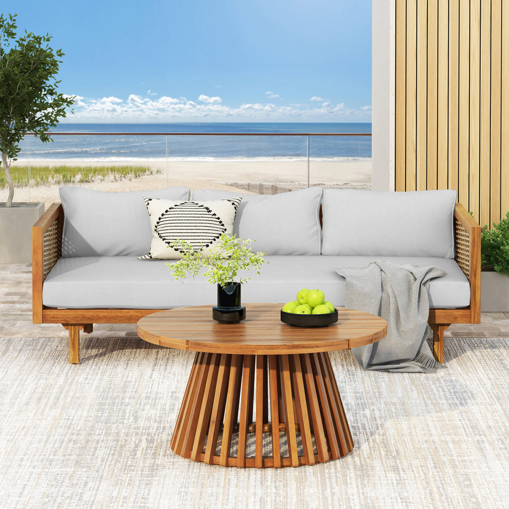 Wicker Patio Furniture Set Outdoor Rattan Sectional