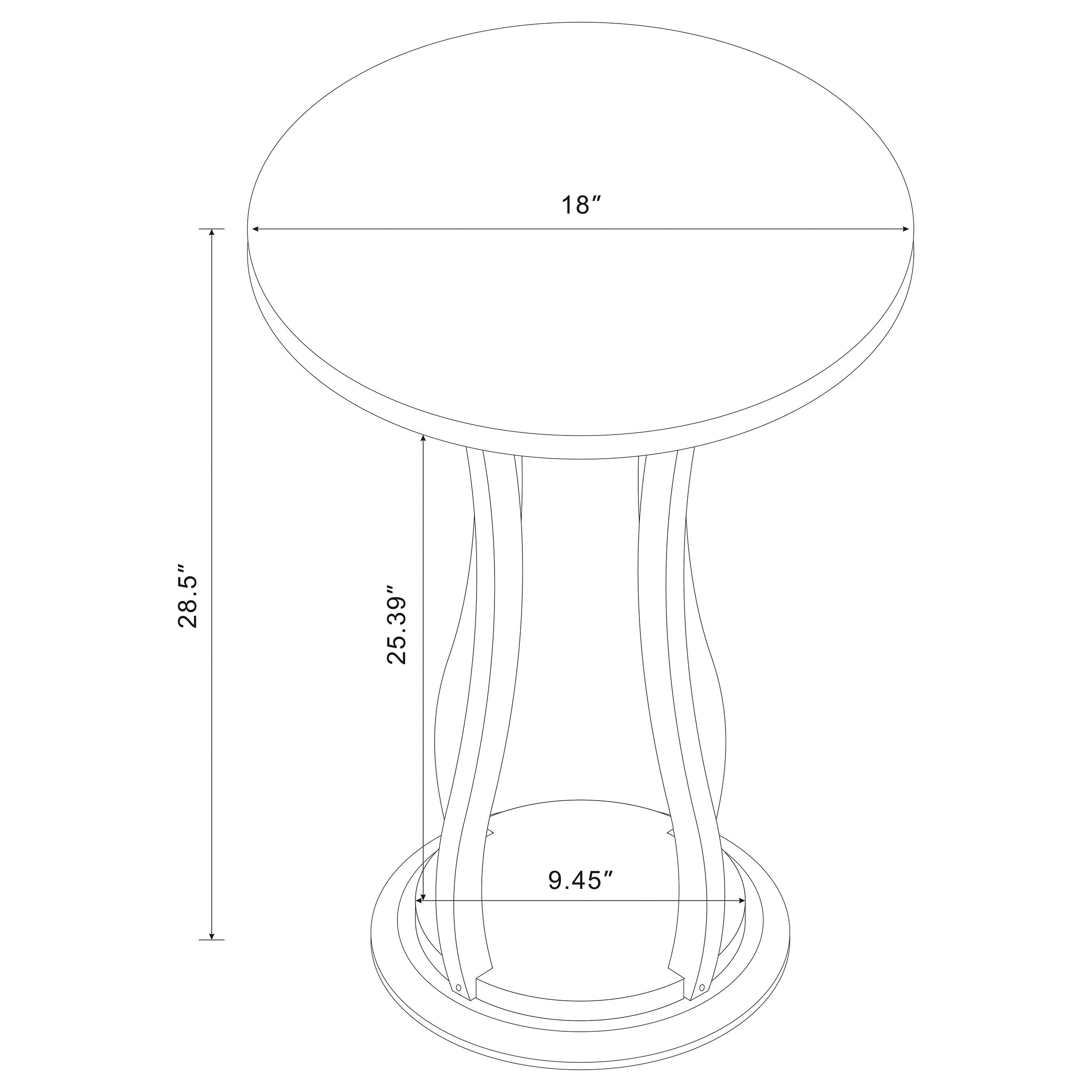 Elton Round Wood Top Accent Plant Stand Cherry-CoasterEveryday