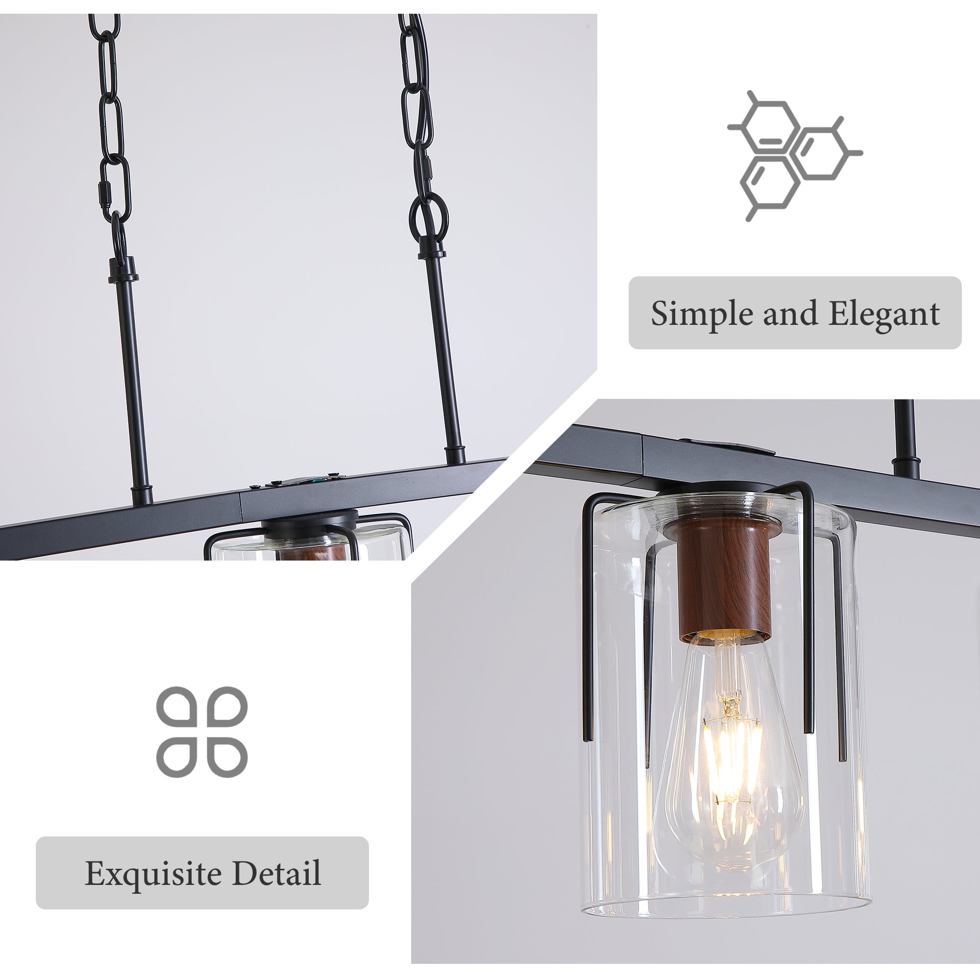 5-Light Linear Chandelier