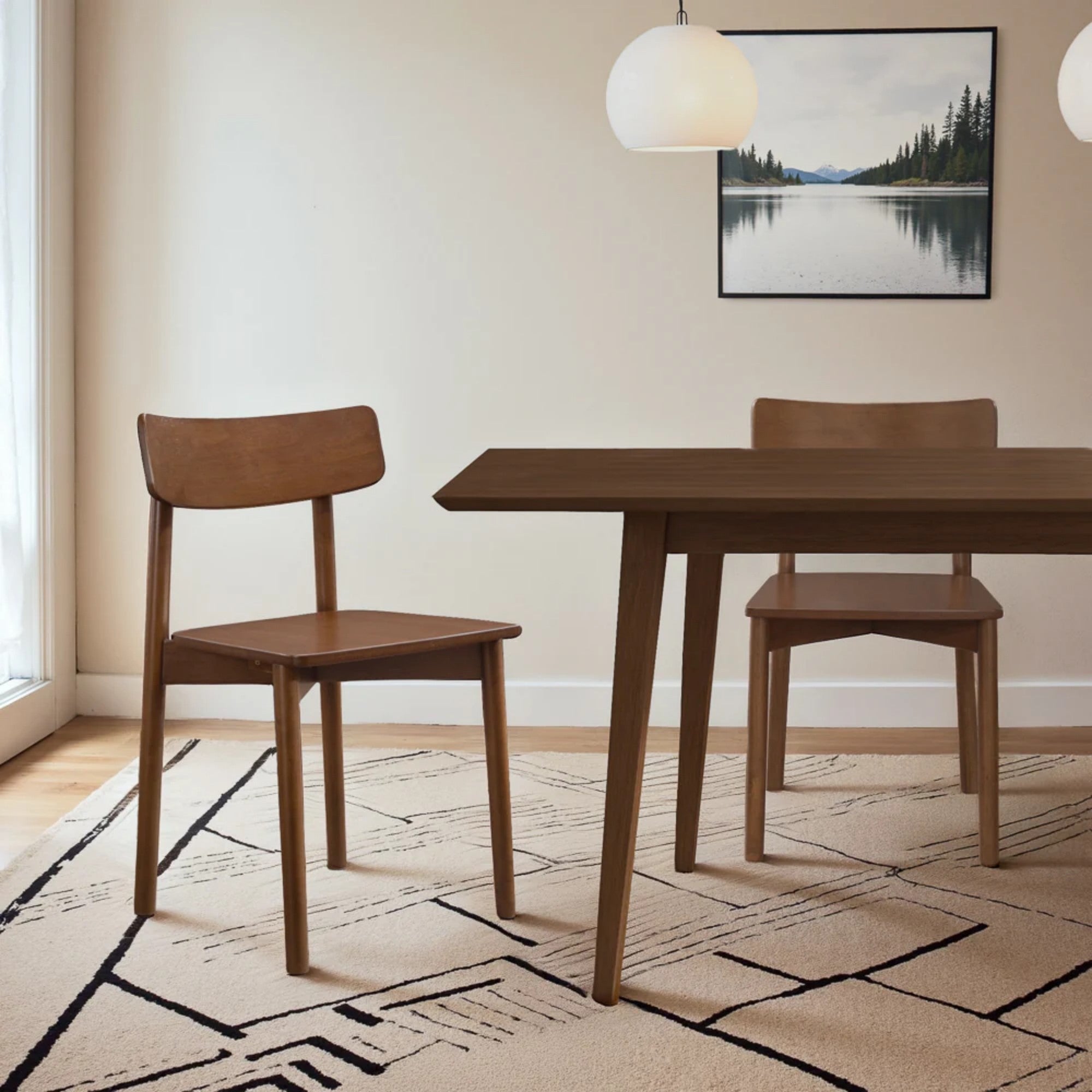 Walnut Dining Chair Set of 2
