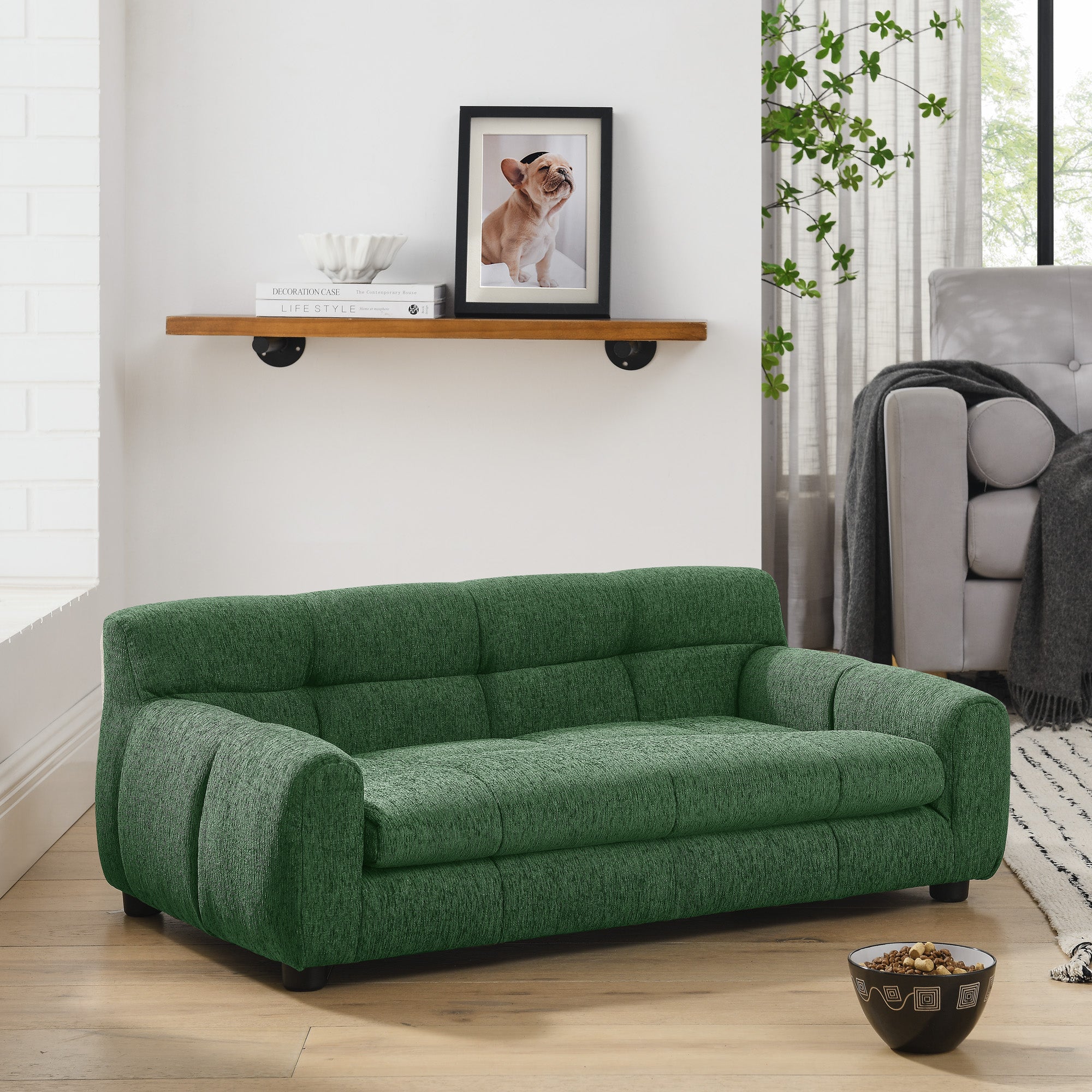 Soft and Comfortable Pet Sofa with Backrest and Armrests