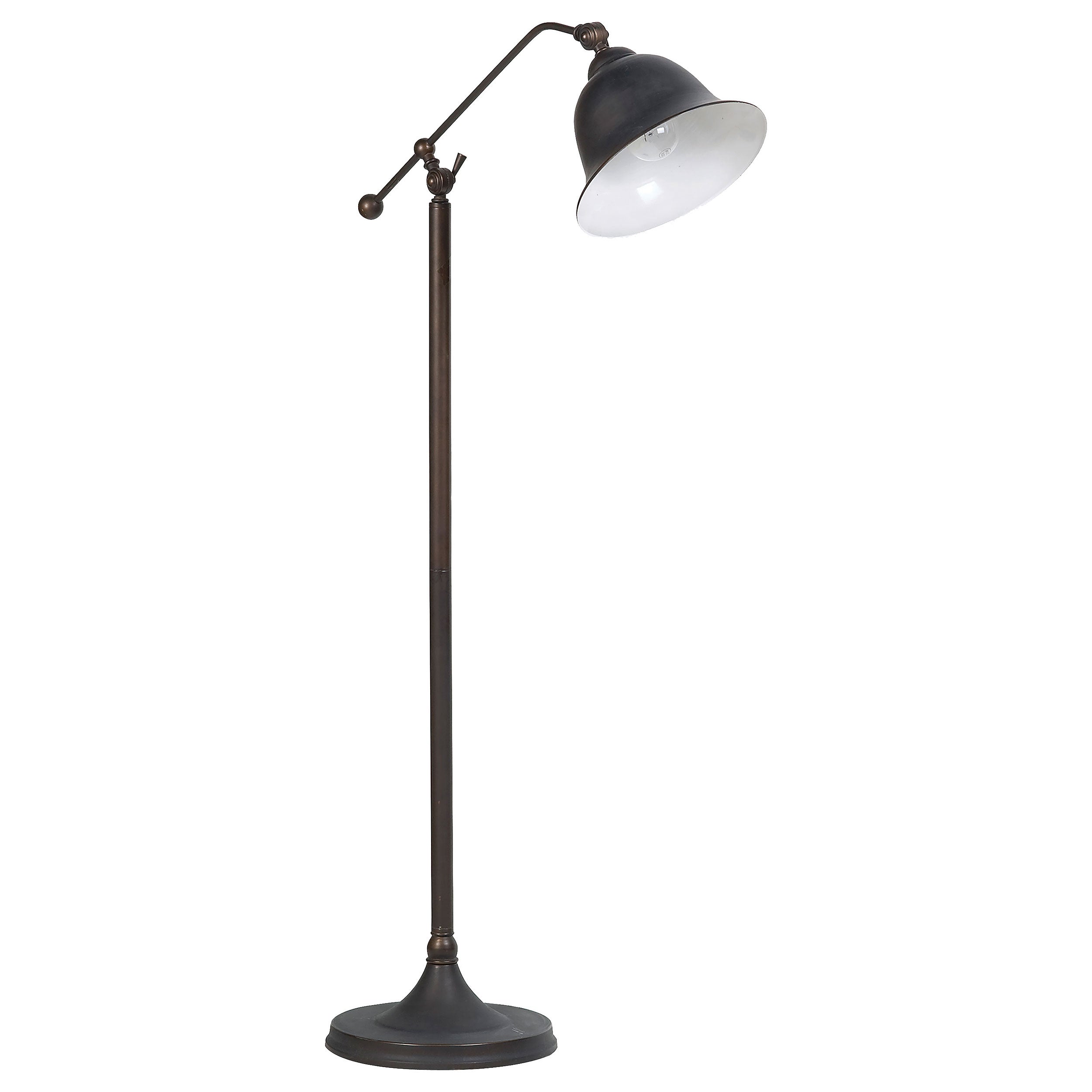 Eduardo 54-inch Bell Down Bridge Floor Lamp Dark Bronze-CoasterEssence