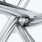 Modern Electroplated Metal Leg Bar Table with Tempered Glass Top
