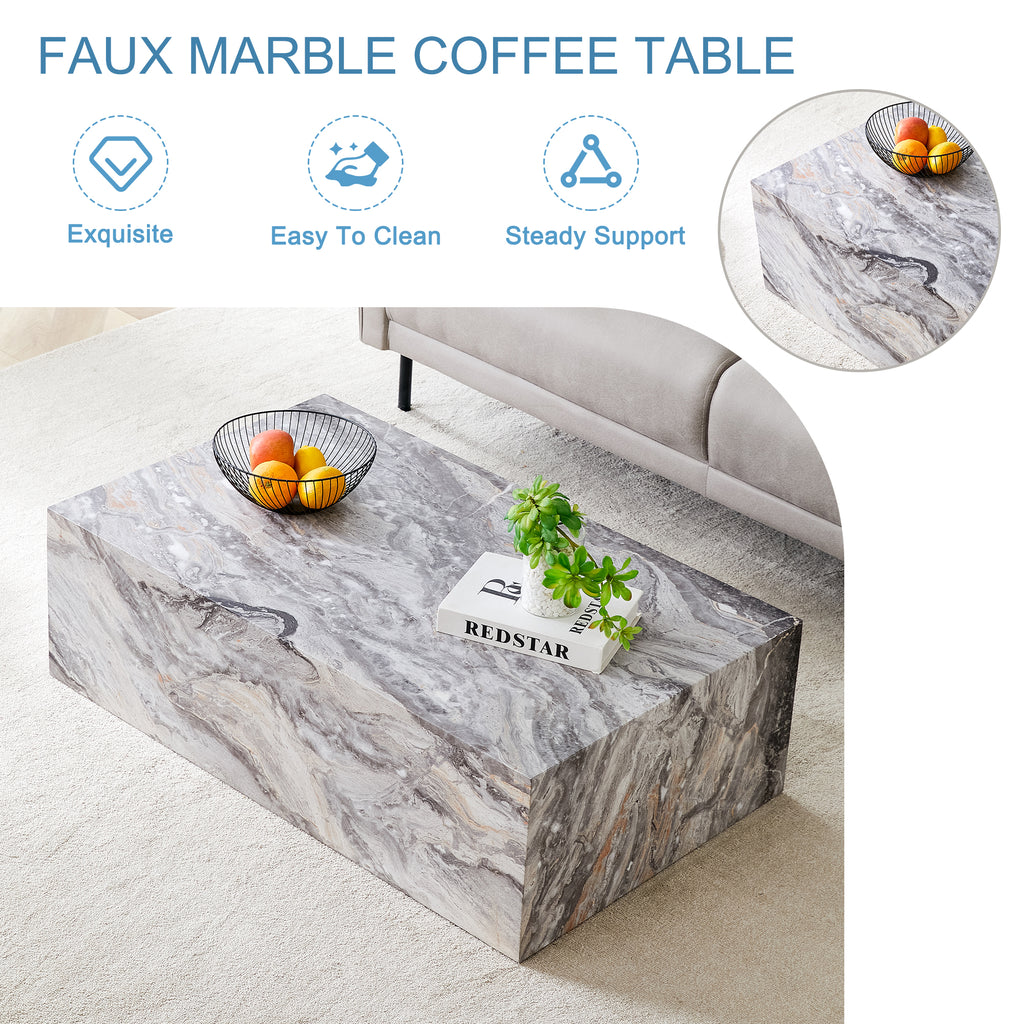 Grey Stone Pattern Coffee Table