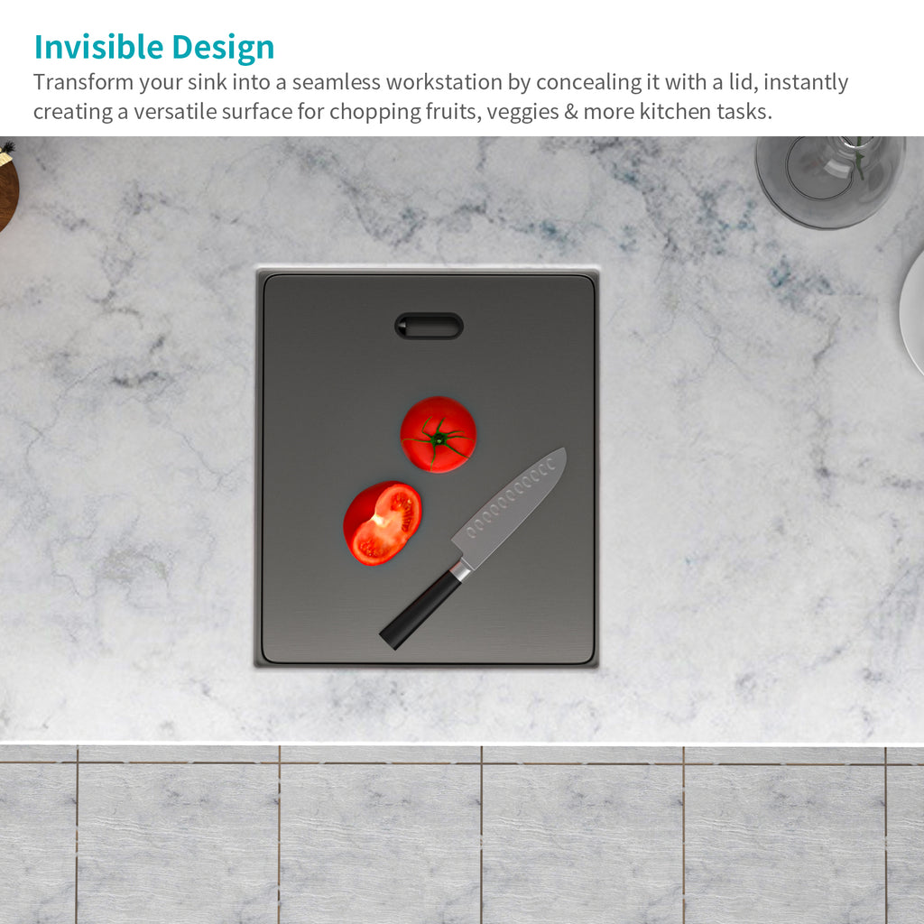 15" Undermount Bar Sink with Folding Faucet