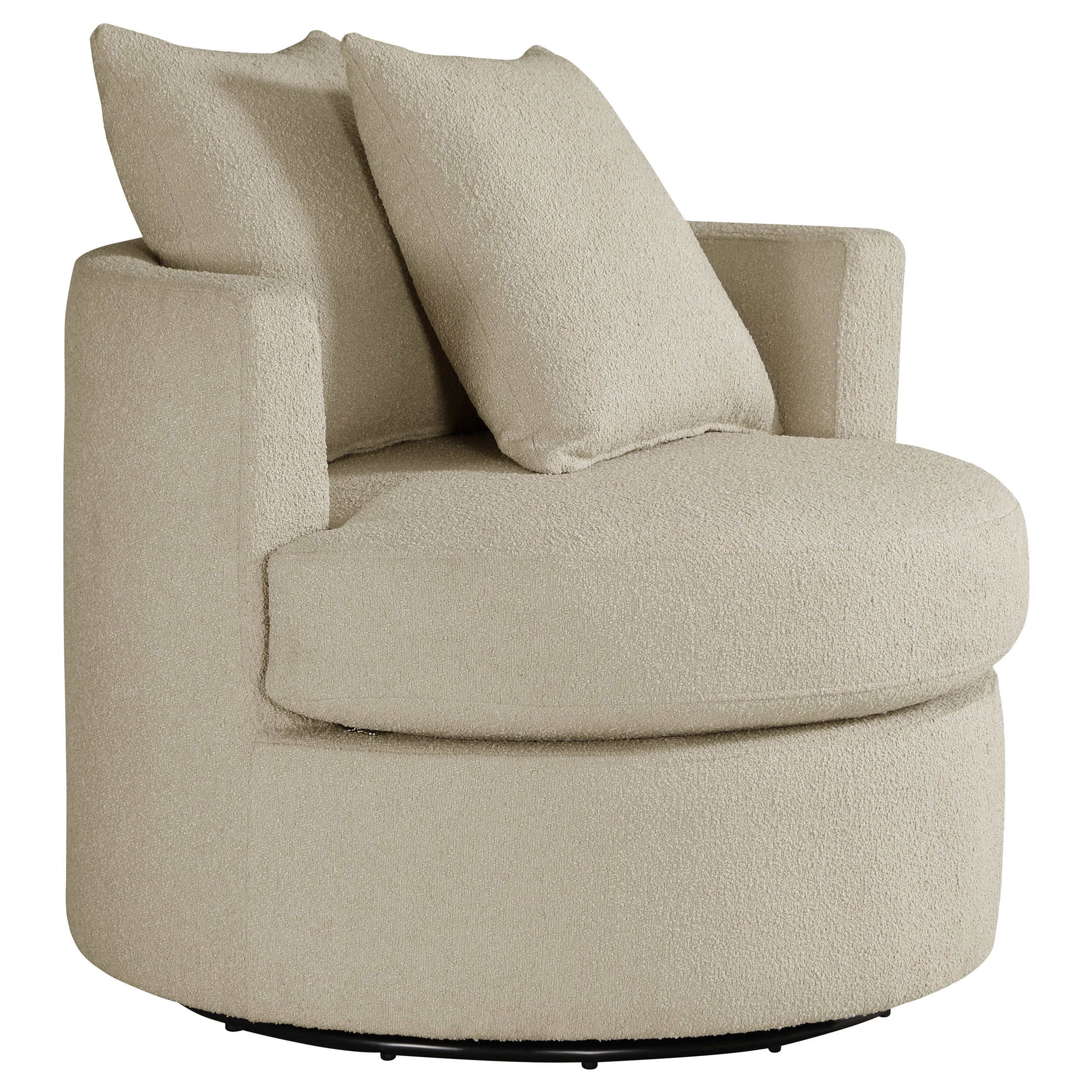 Debbie Upholstered Swivel Accent Chair Camel-