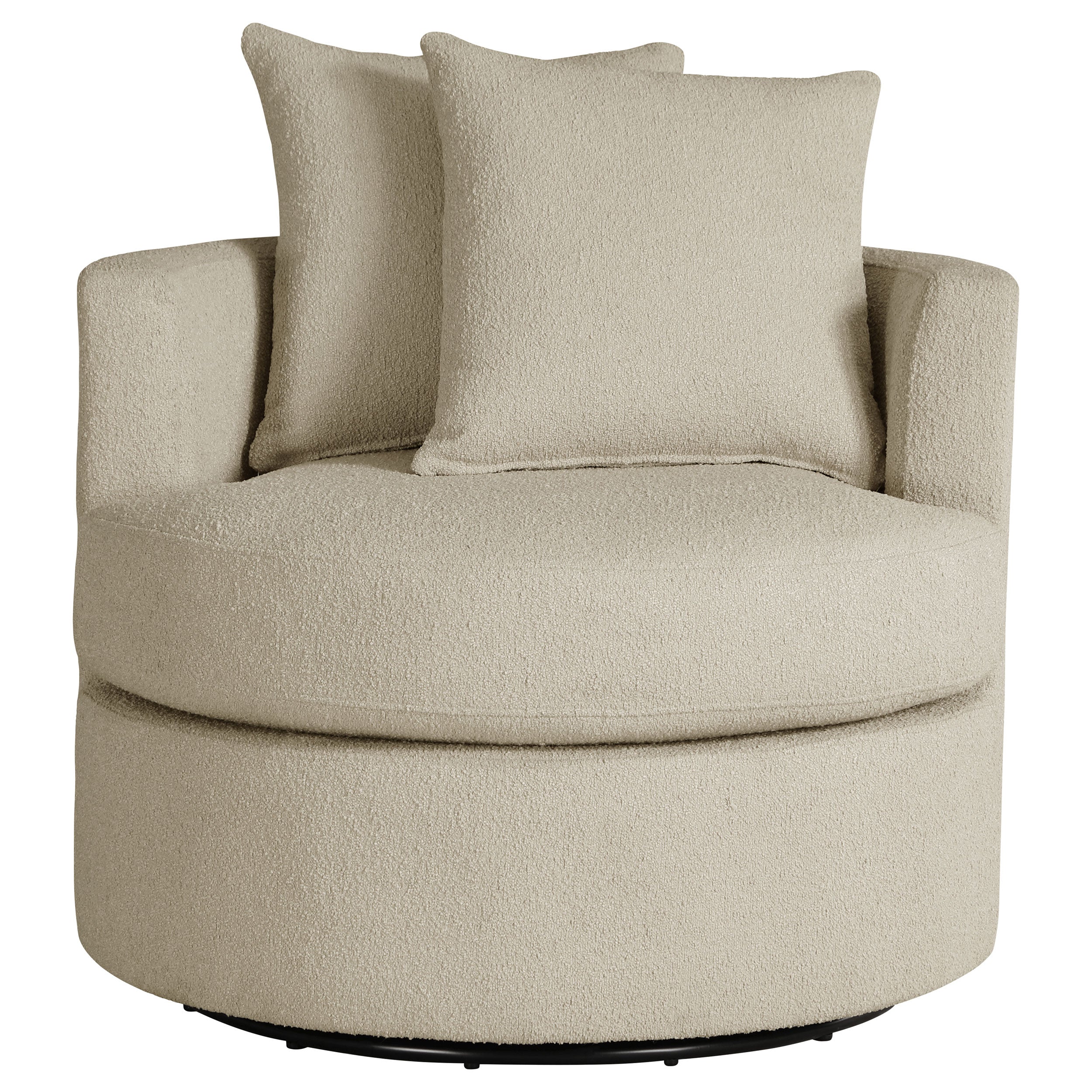 Debbie Upholstered Swivel Accent Chair Camel-