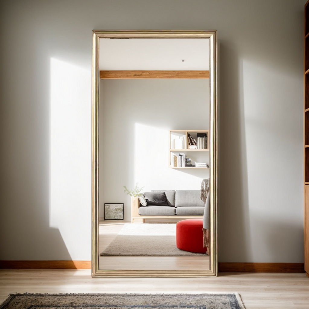 70" x 32" Gold Full Length Floor Mirror