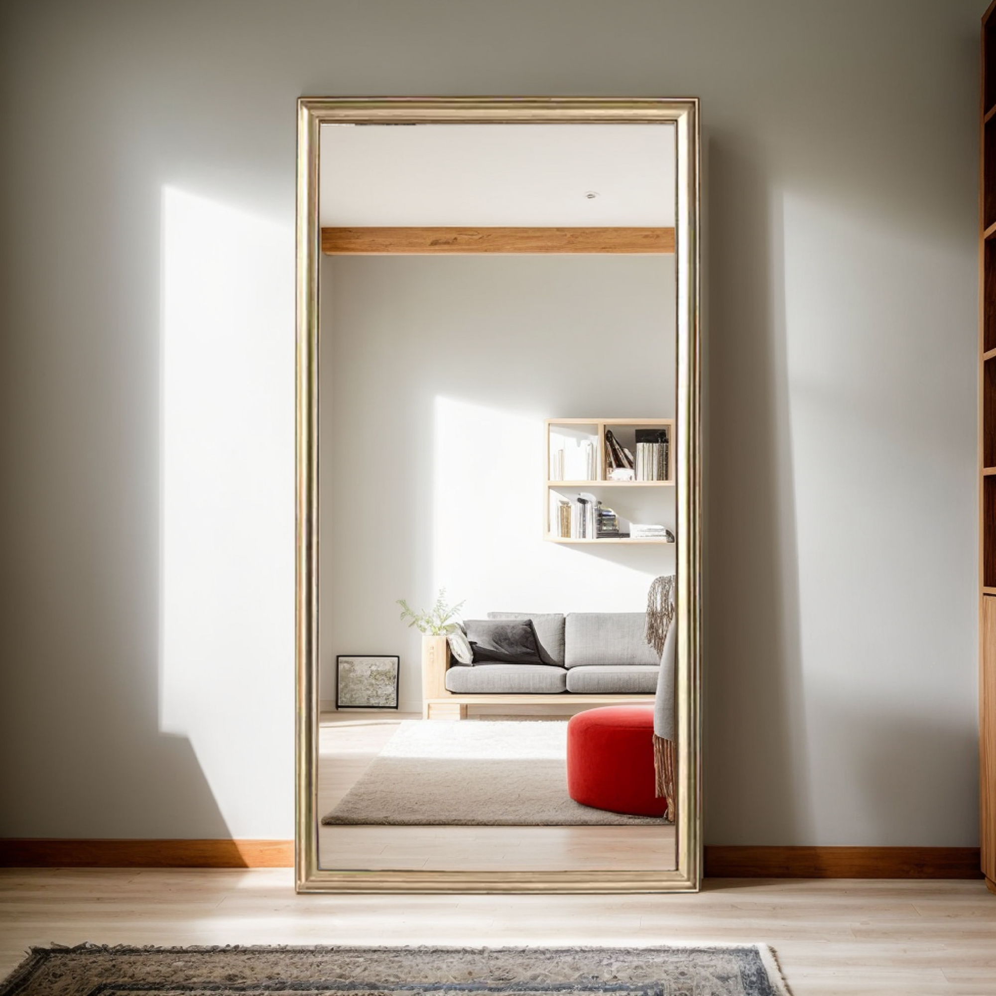 70" x 32" Gold Full Length Floor Mirror