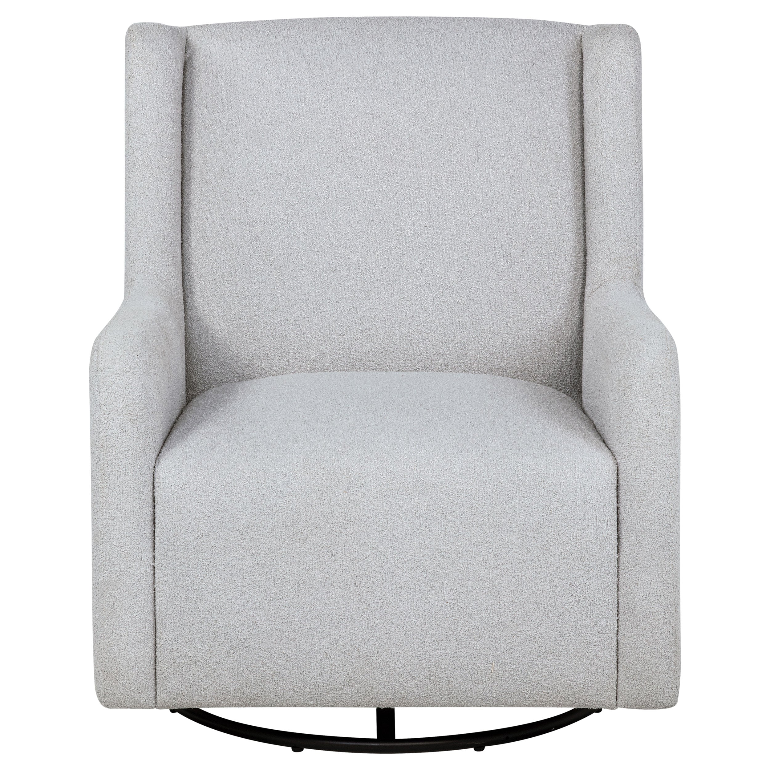 Serra Boucle Upholstered Swivel Glider Dove Grey-