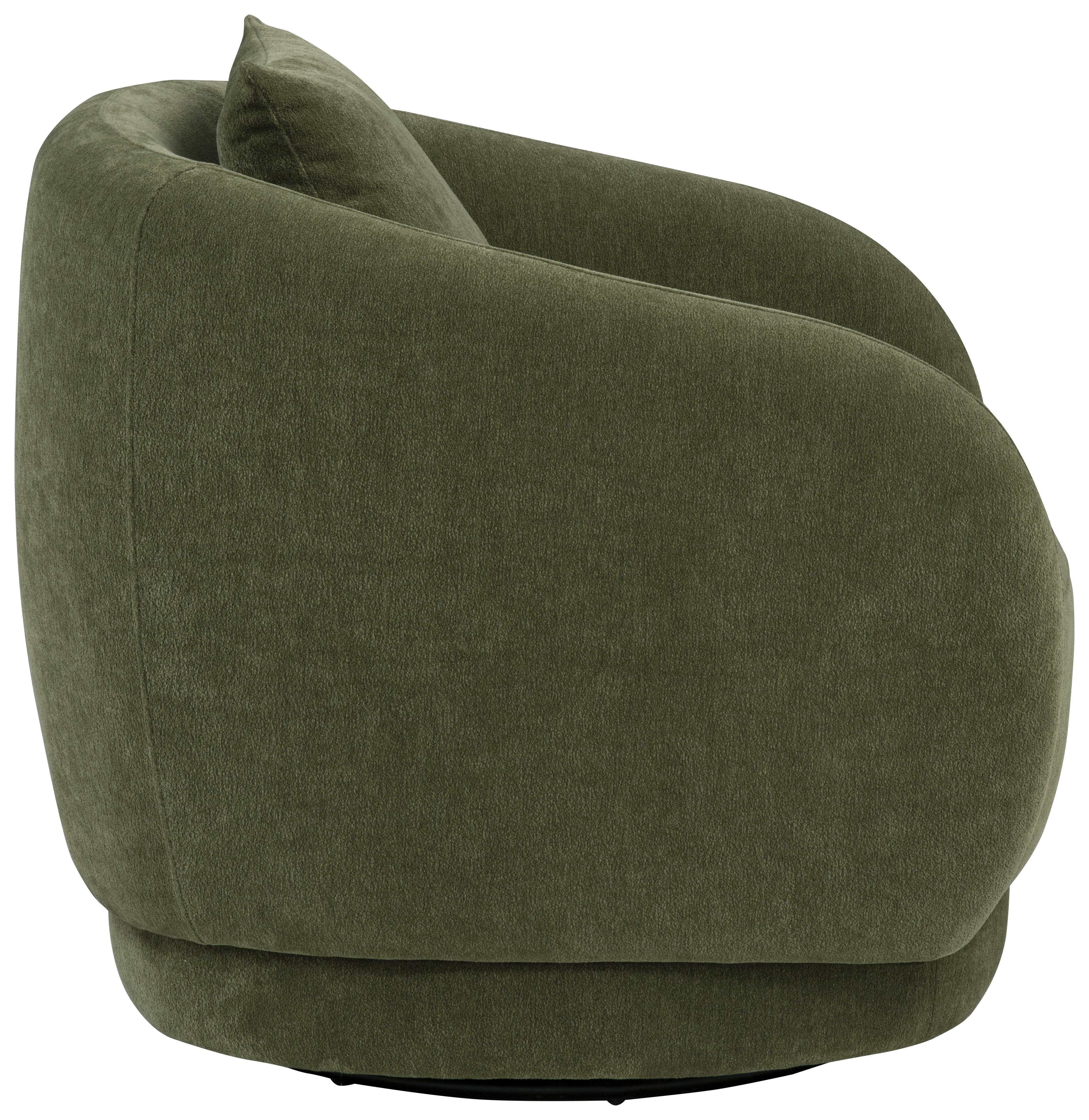 Arnaud Chenille Upholstered Swivel Accent Chair Green-