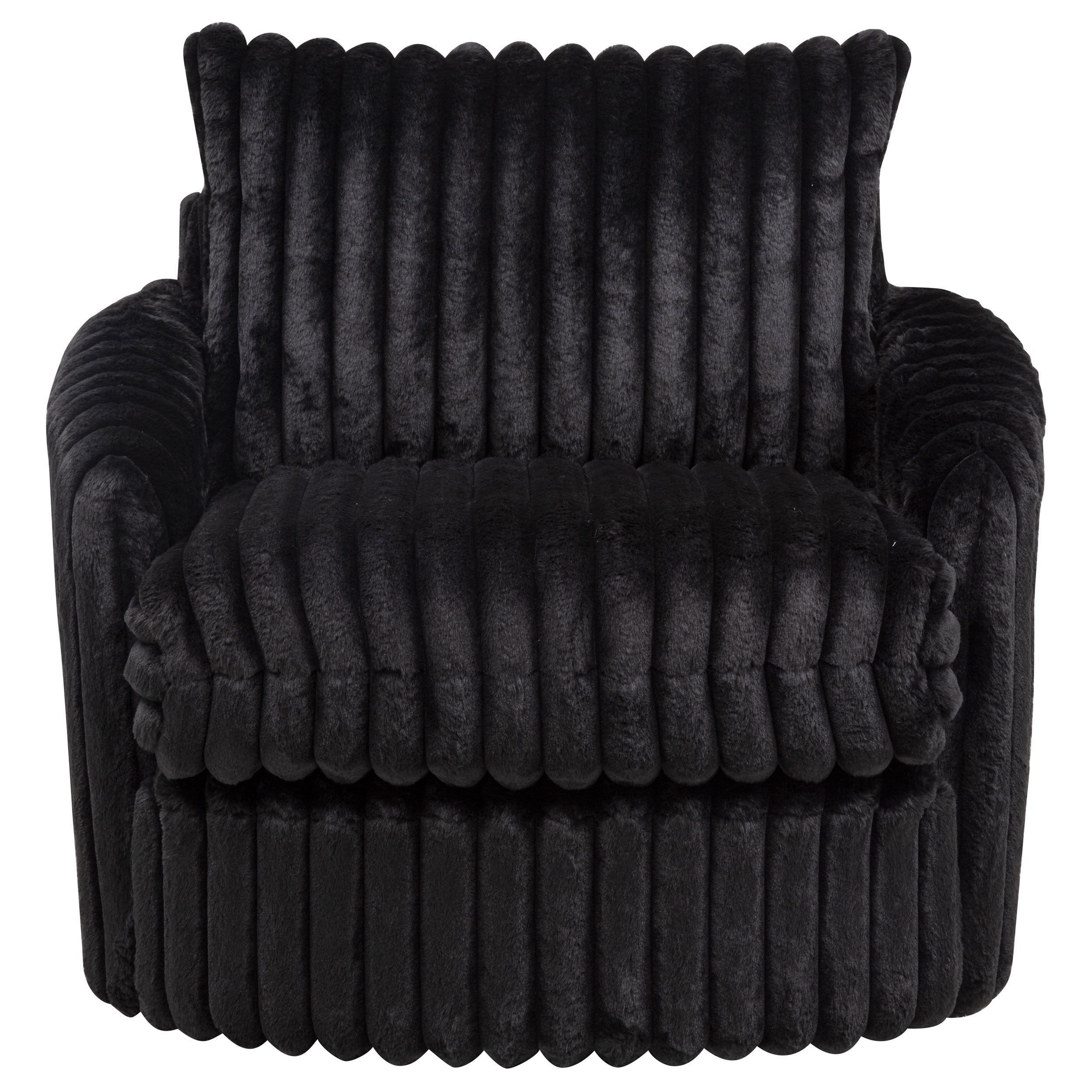 Sarco Corduroy Upholstered Swivel Accent Arm Chair Black-