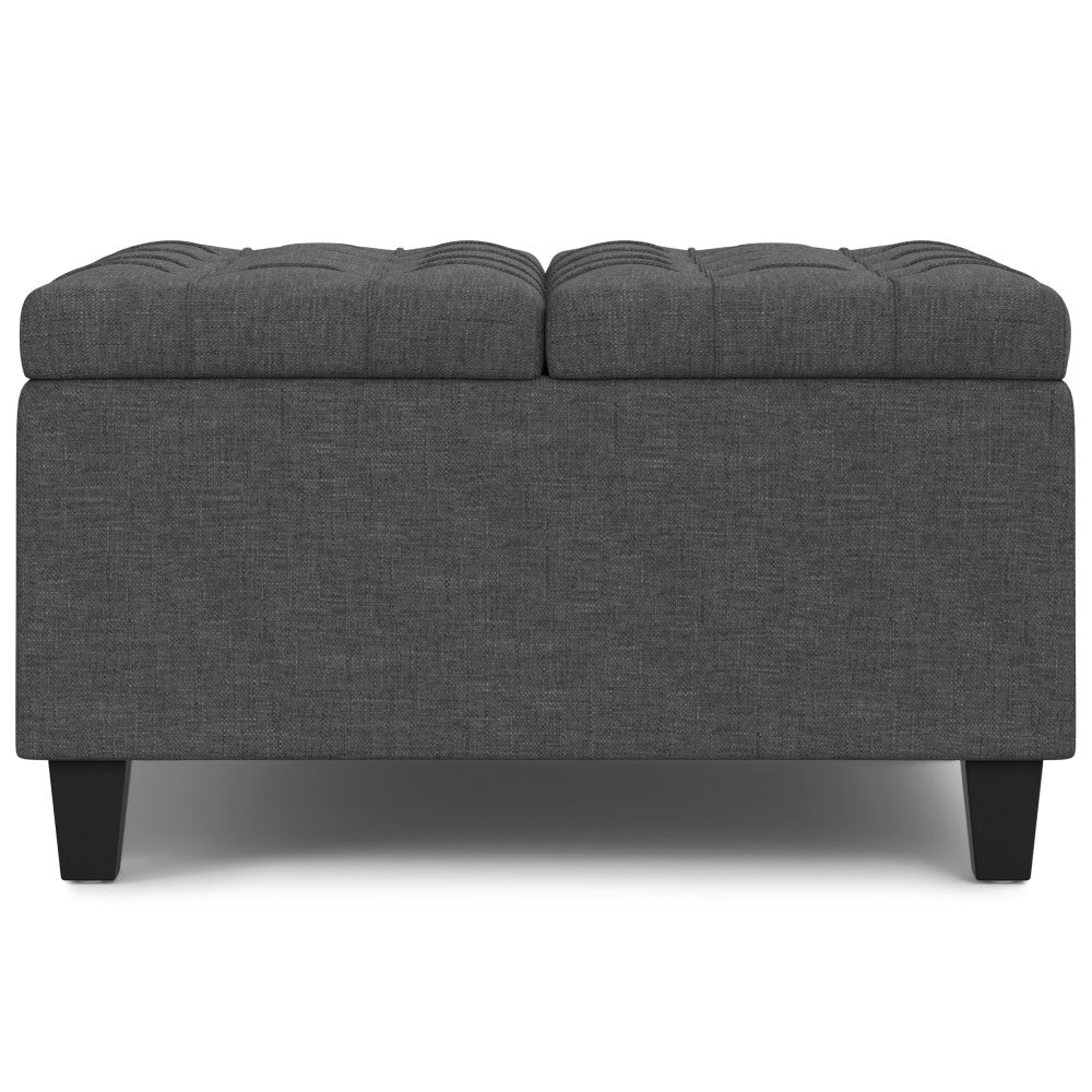 Harrison 30 Inch Wide Small Square Coffee Table Storage Ottoman
